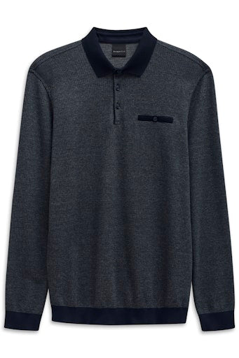 Polo's lange mouw grijs Bugatti