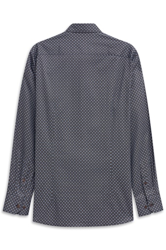 Hemden lange mouw navy Bugatti