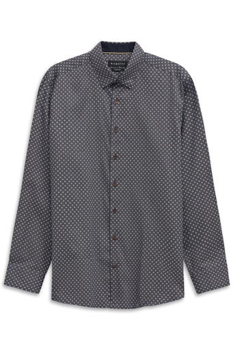 Hemden lange mouw navy Bugatti