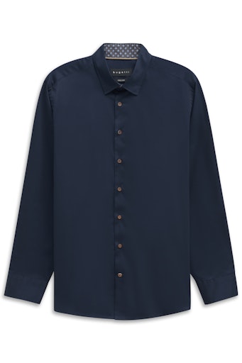 Hemden lange mouw navy Bugatti