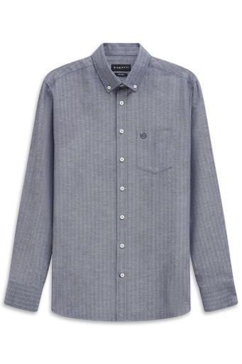 Hemden lange mouw navy Bugatti