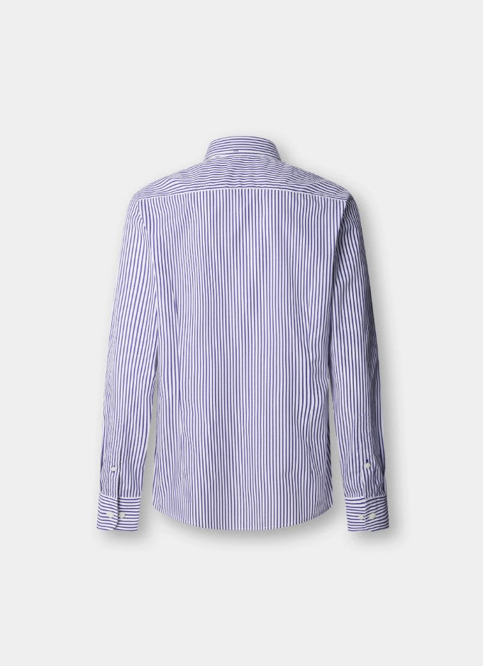 Hemden lange mouw blauw Hackett London