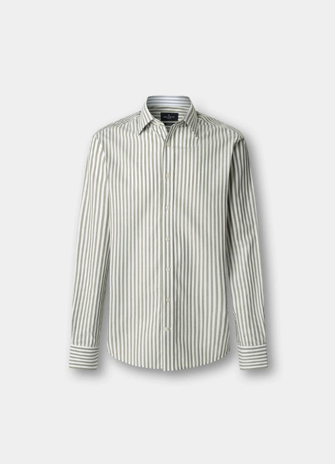 Hemden lange mouw groen Hackett London