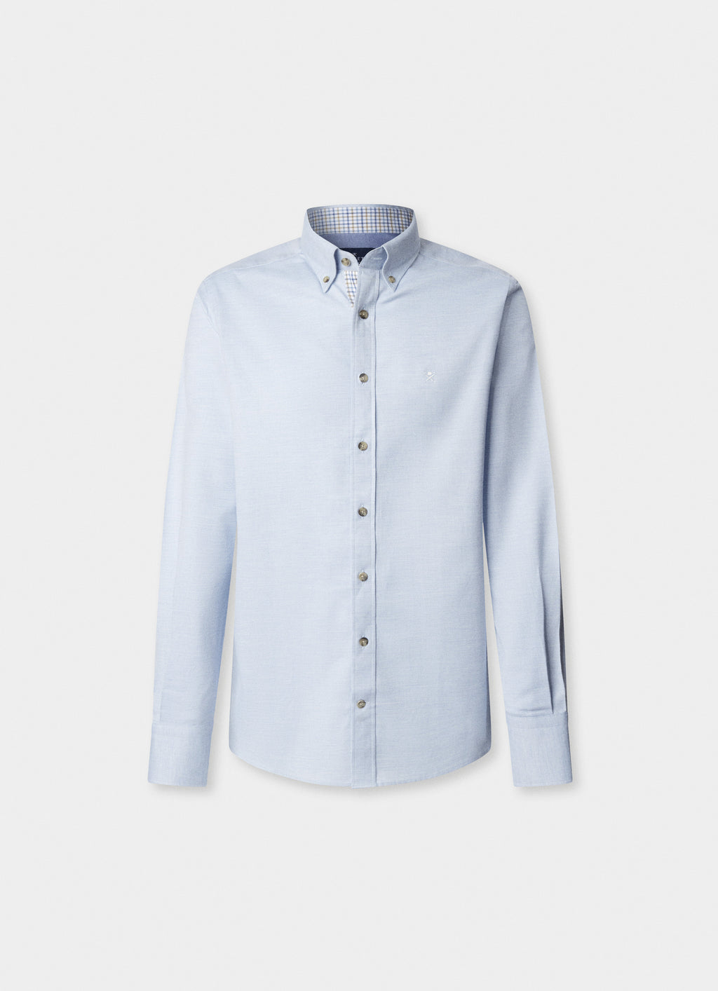 Hemden lange mouw blauw Hackett London