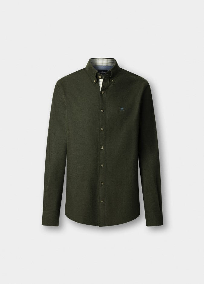 Hemden lange mouw groen Hackett London
