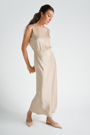 Jurken zonder mouw beige Marie Méro