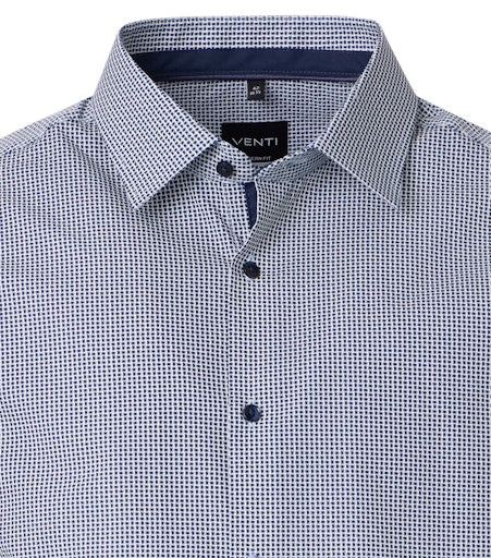 Hemden extra lange mouw blauw VENTI