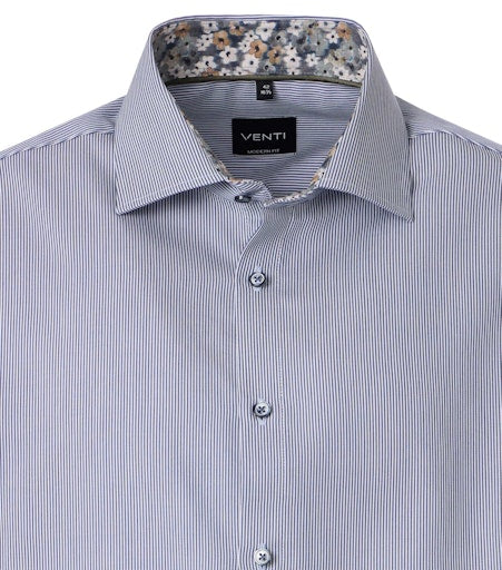 Hemden extra lange mouw blauw VENTI