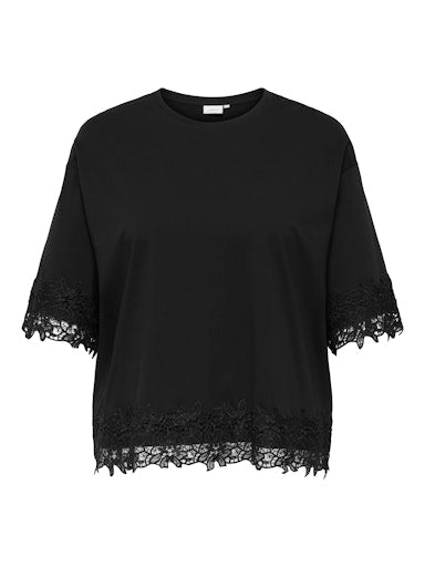 T-shirts korte mouw zwart ONLY Carmakoma