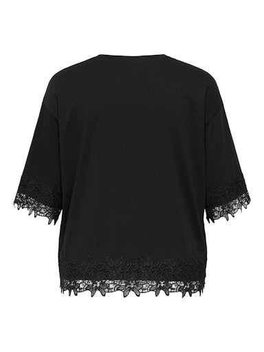 T-shirts korte mouw zwart ONLY Carmakoma