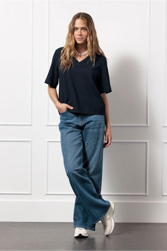 T-shirts korte mouw navy Studio Anneloes
