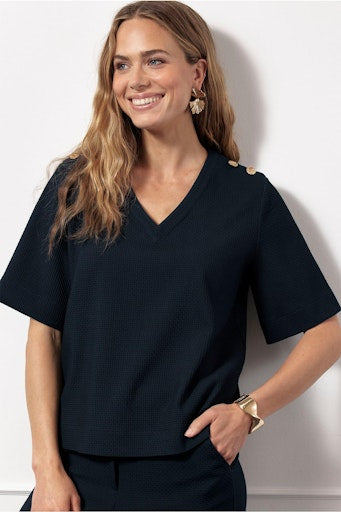 T-shirts korte mouw navy Studio Anneloes