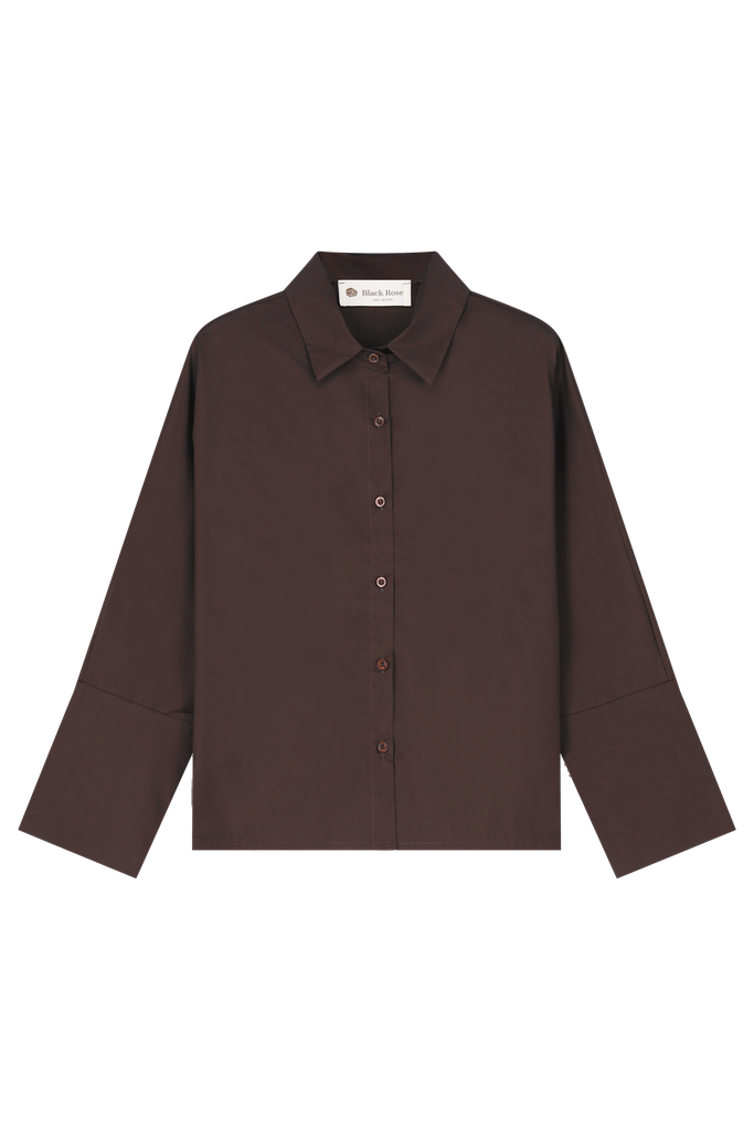 Blouses lange mouw bruin BLACK ROSE