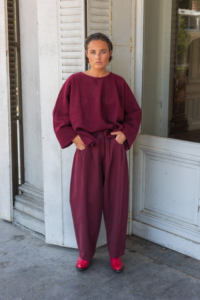 Broeken bordeaux BLACK ROSE