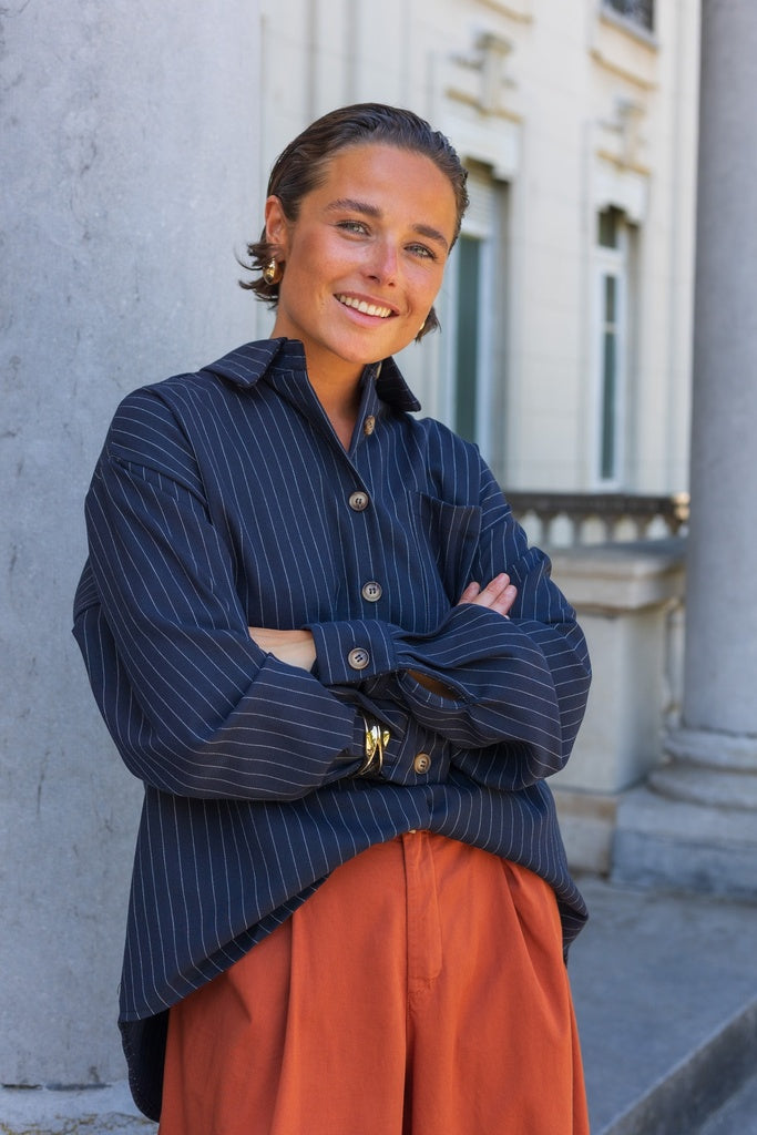 Blouses lange mouw blauw BLACK ROSE