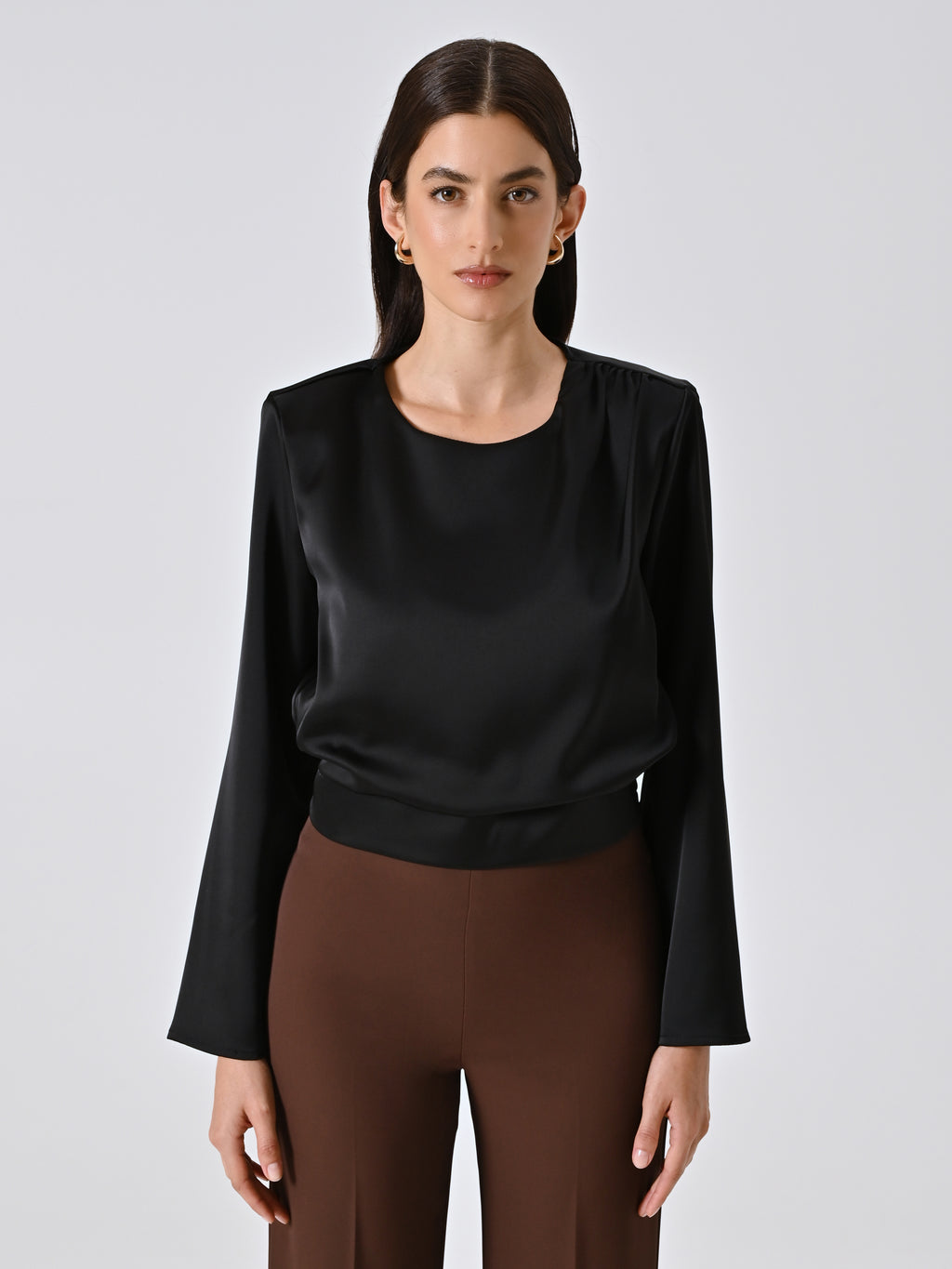 Blouses lange mouw zwart Rinascimento