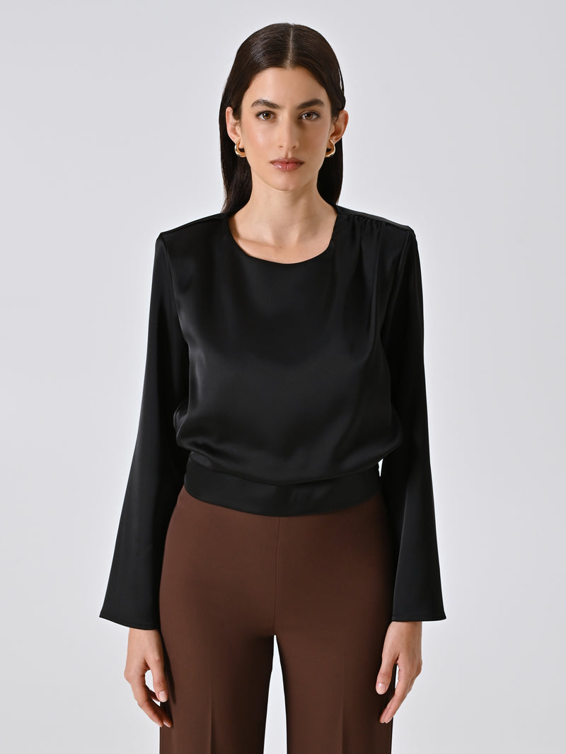 Blouses lange mouw zwart Rinascimento