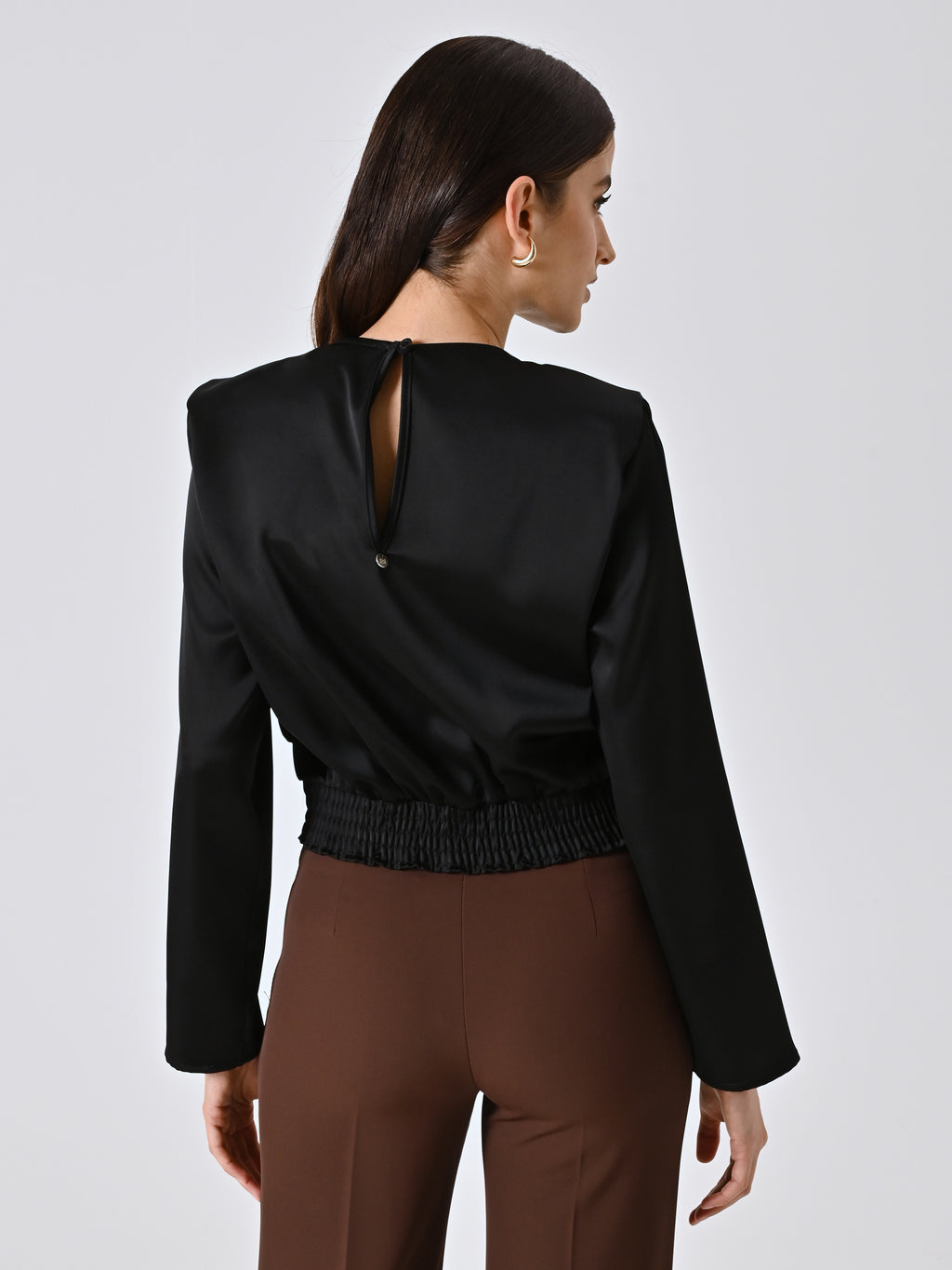 Blouses lange mouw zwart Rinascimento