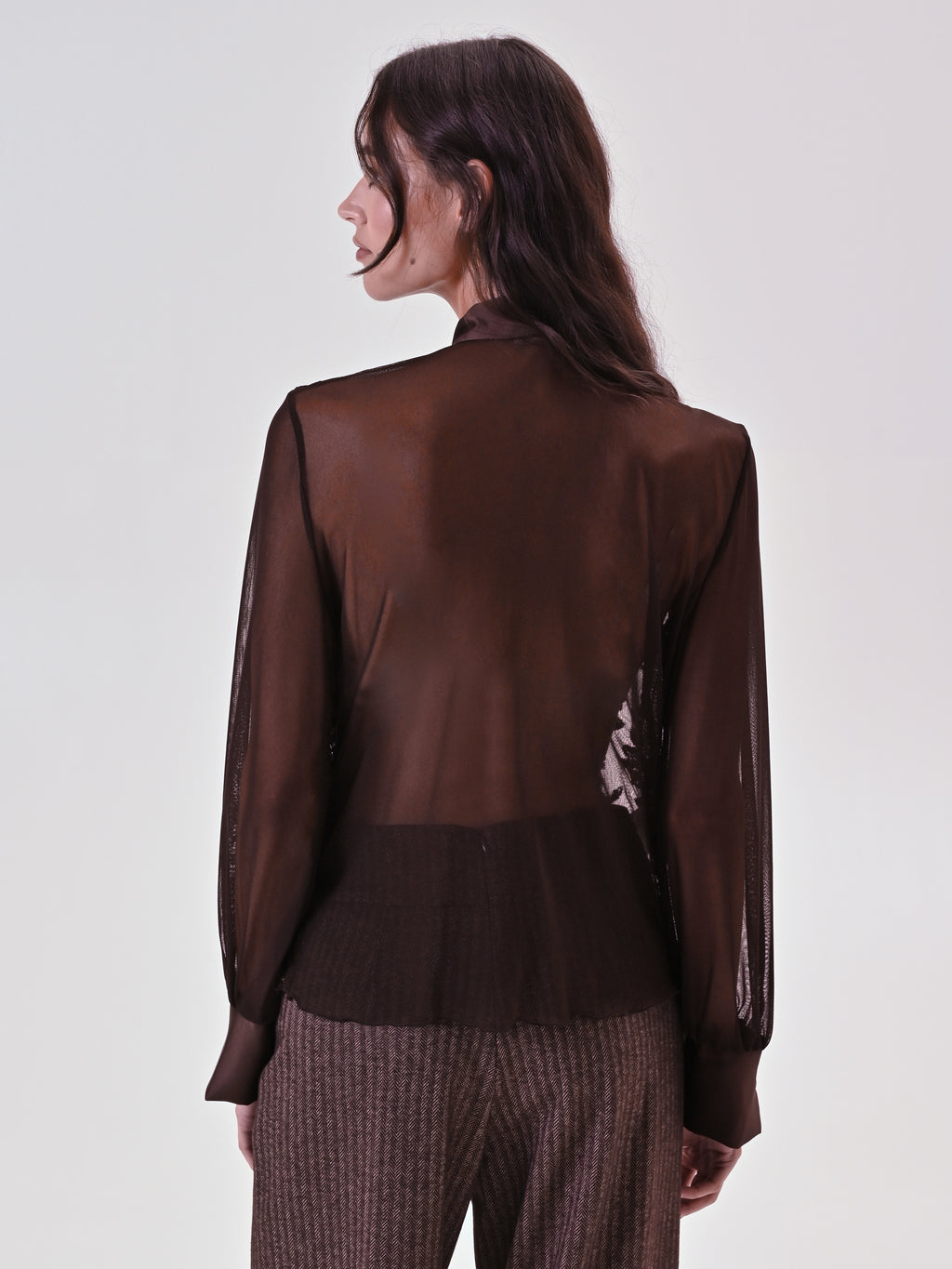 Blouses lange mouw bruin Rinascimento