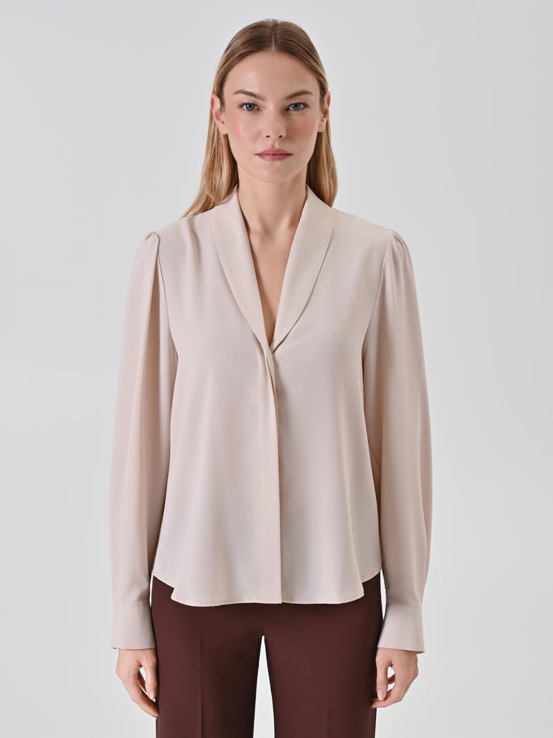 Blouses lange mouw beige Rinascimento