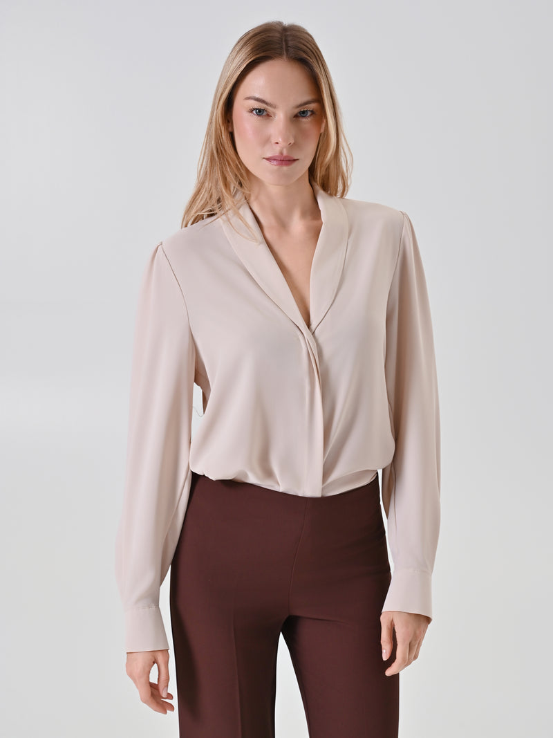 Blouses lange mouw beige Rinascimento