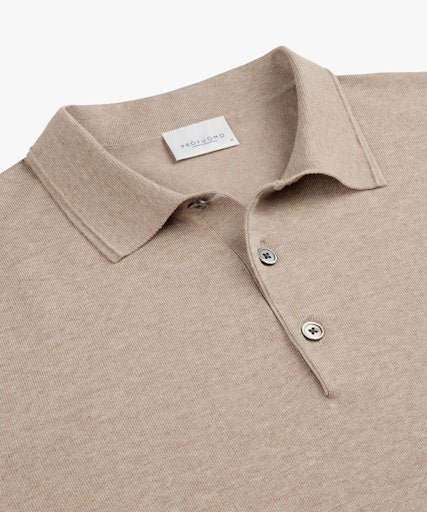 Polo's korte mouw beige Profuomo