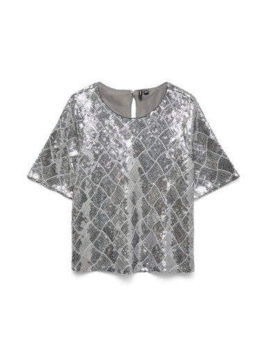 Blouses korte mouw grijs VERO MODA