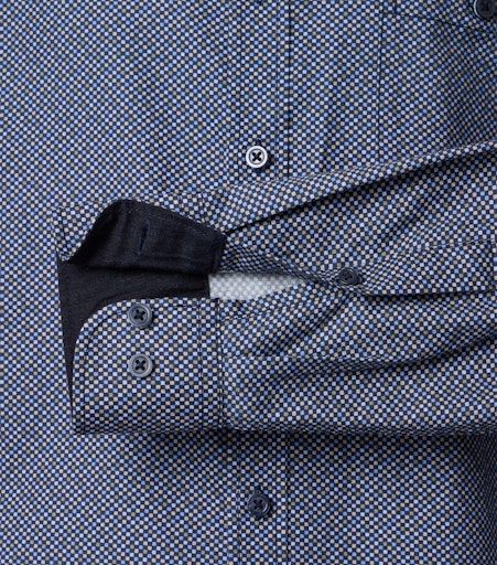 Hemden lange mouw blauw Casa Moda