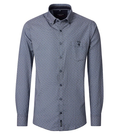 Hemden lange mouw blauw Casa Moda