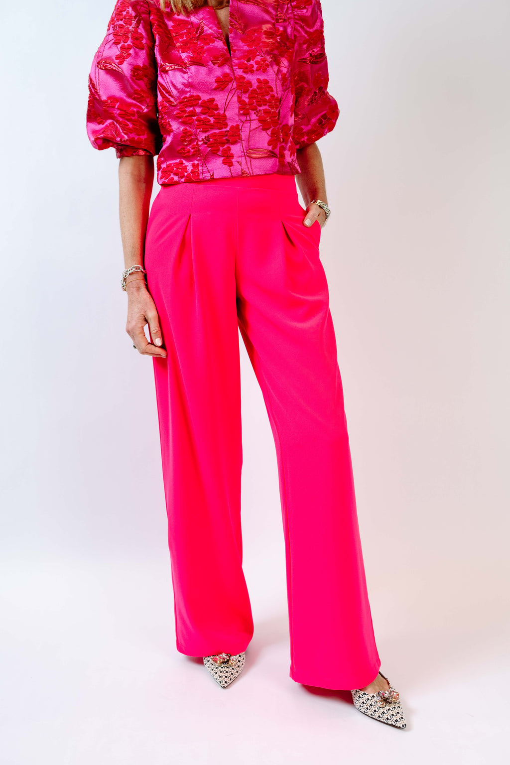 Broeken roze Linea Raffaelli
