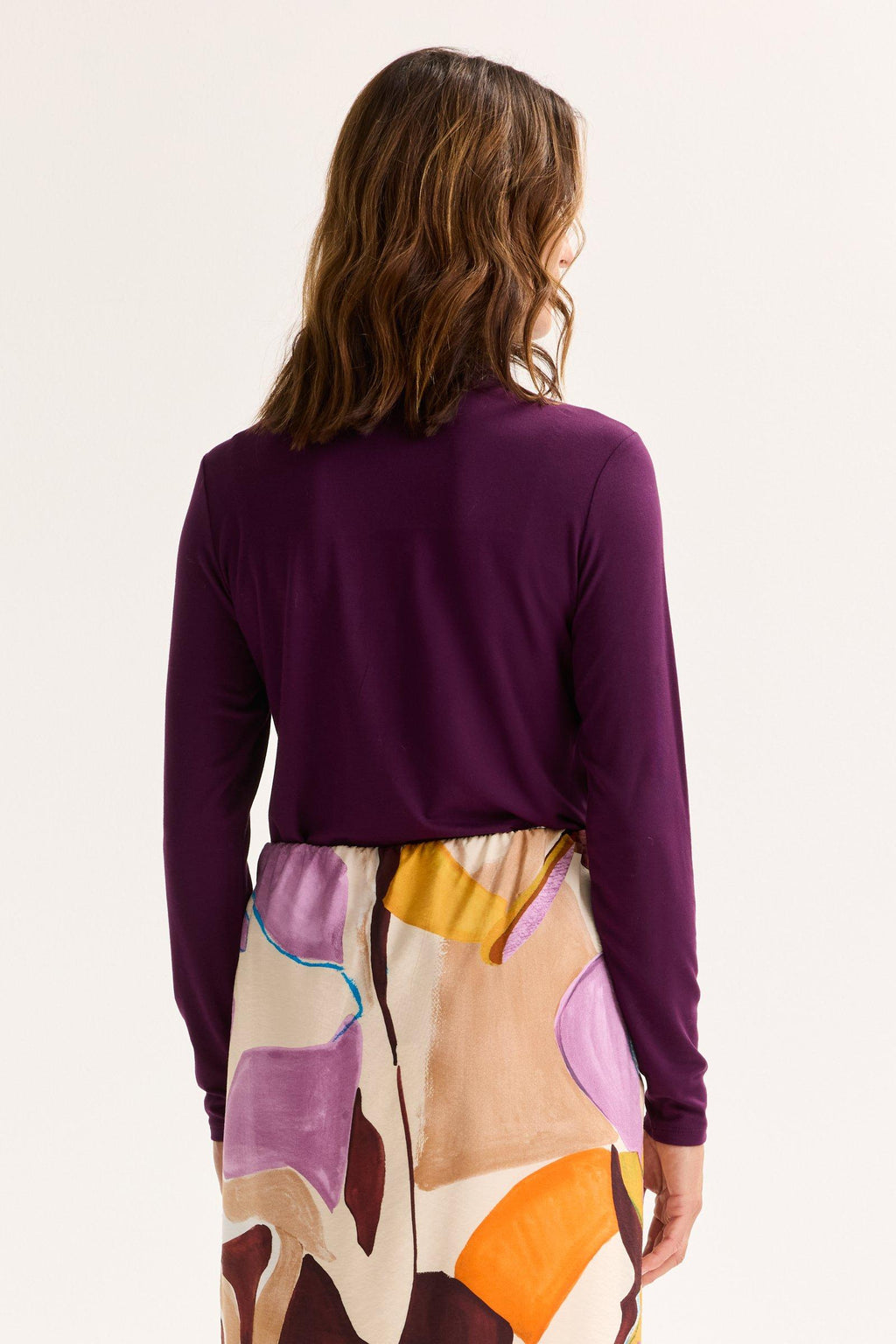 T-shirts lange mouw paars Mayerline