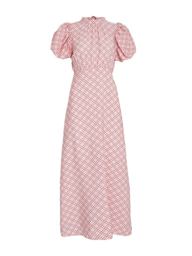 Jurken korte mouw roze Minus