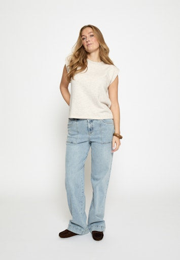 T-shirts korte mouw beige Minus