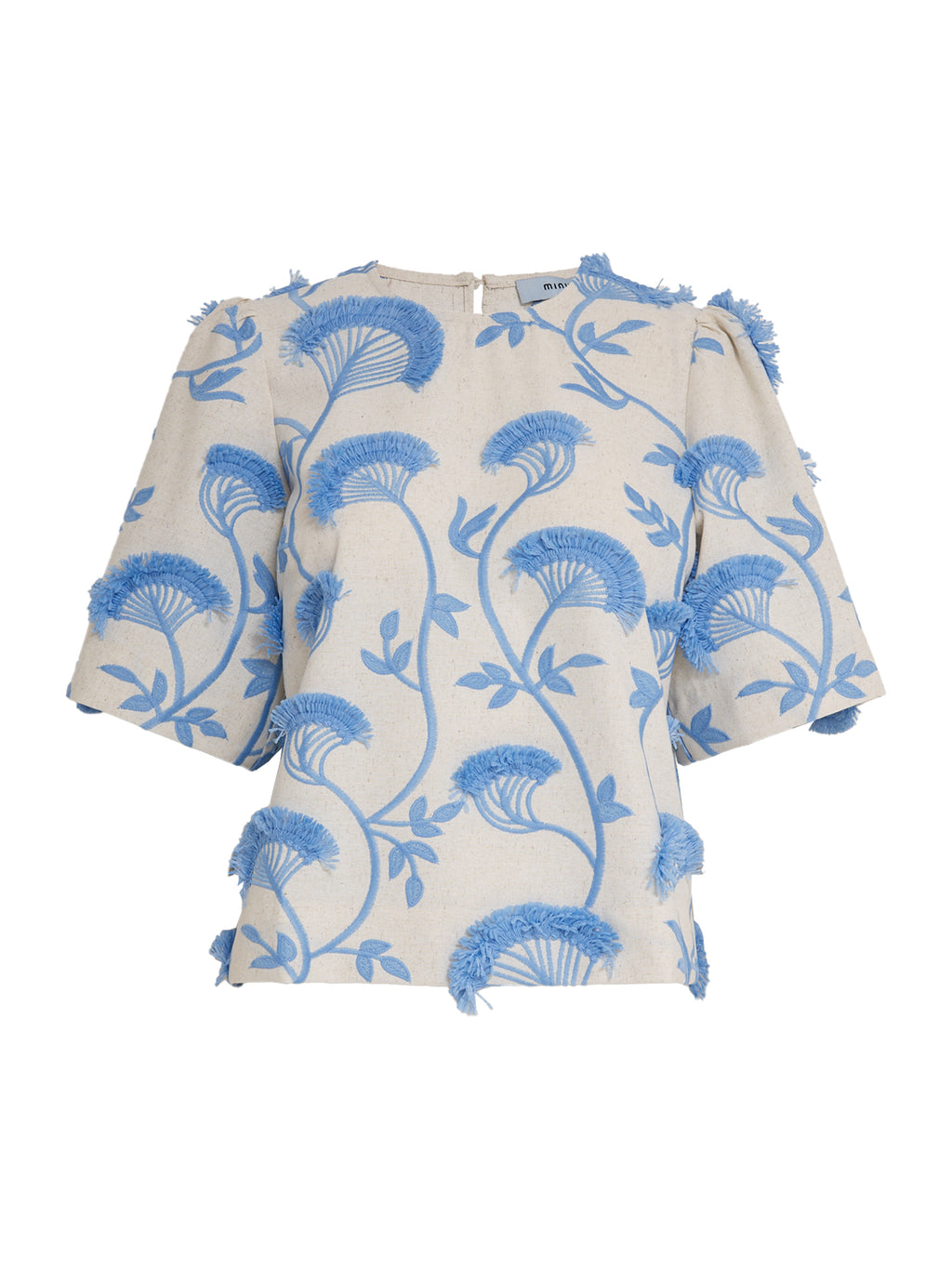 Blouses korte mouw blauw Minus