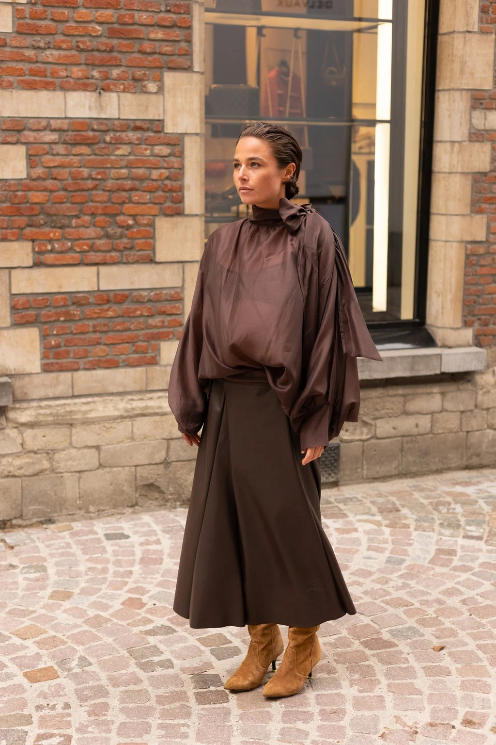 Tops bruin BLACK ROSE