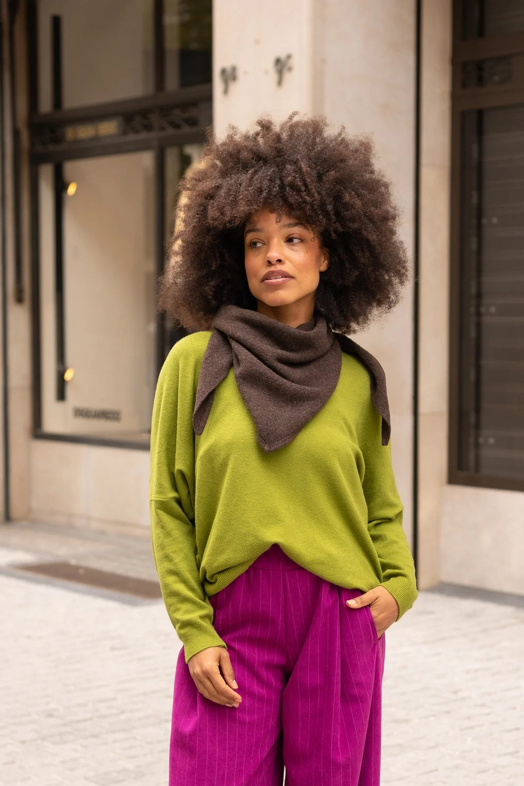 Sjaals bruin BLACK ROSE