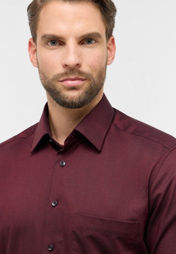 Hemden lange mouw bordeaux ETERNA