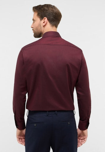 Hemden lange mouw bordeaux ETERNA