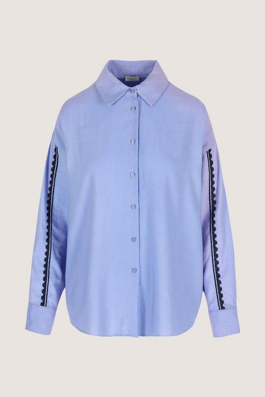 Blouses lange mouw blauw Améline