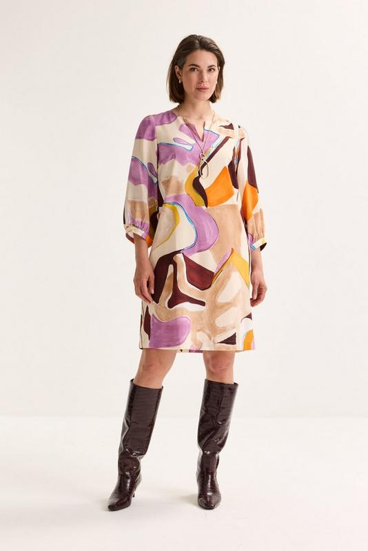 Jurken lange mouw multicolor Mayerline