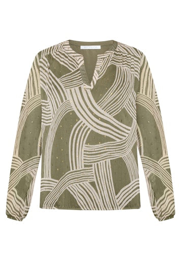 Blouses korte mouw groen Betty & Co