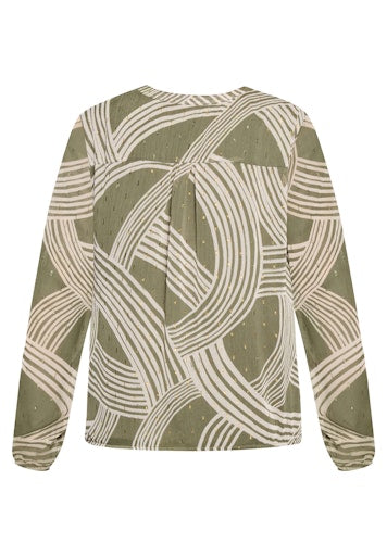 Blouses korte mouw groen Betty & Co