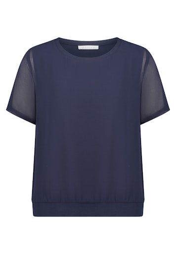 Blouses korte mouw navy Betty & Co