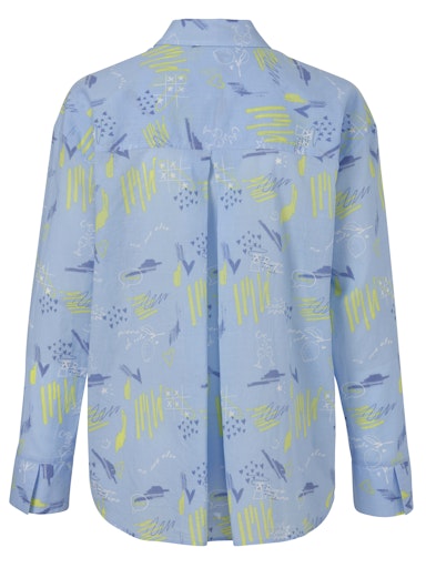 Blouses lange mouw blauw eiszeit