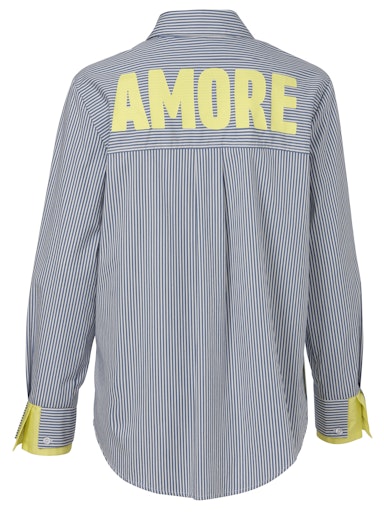 Blouses lange mouw blauw eiszeit