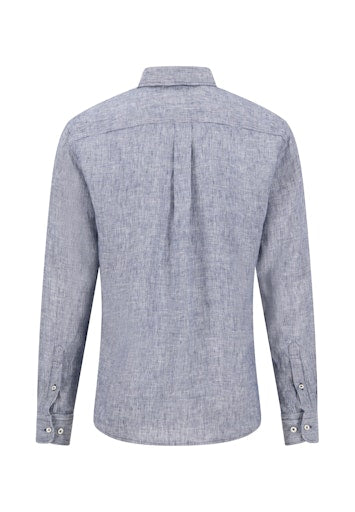 Hemden lange mouw blauw Fynch-Hatton
