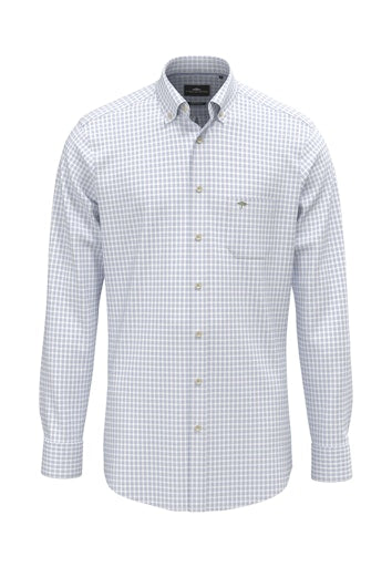 Hemden lange mouw navy Fynch-Hatton