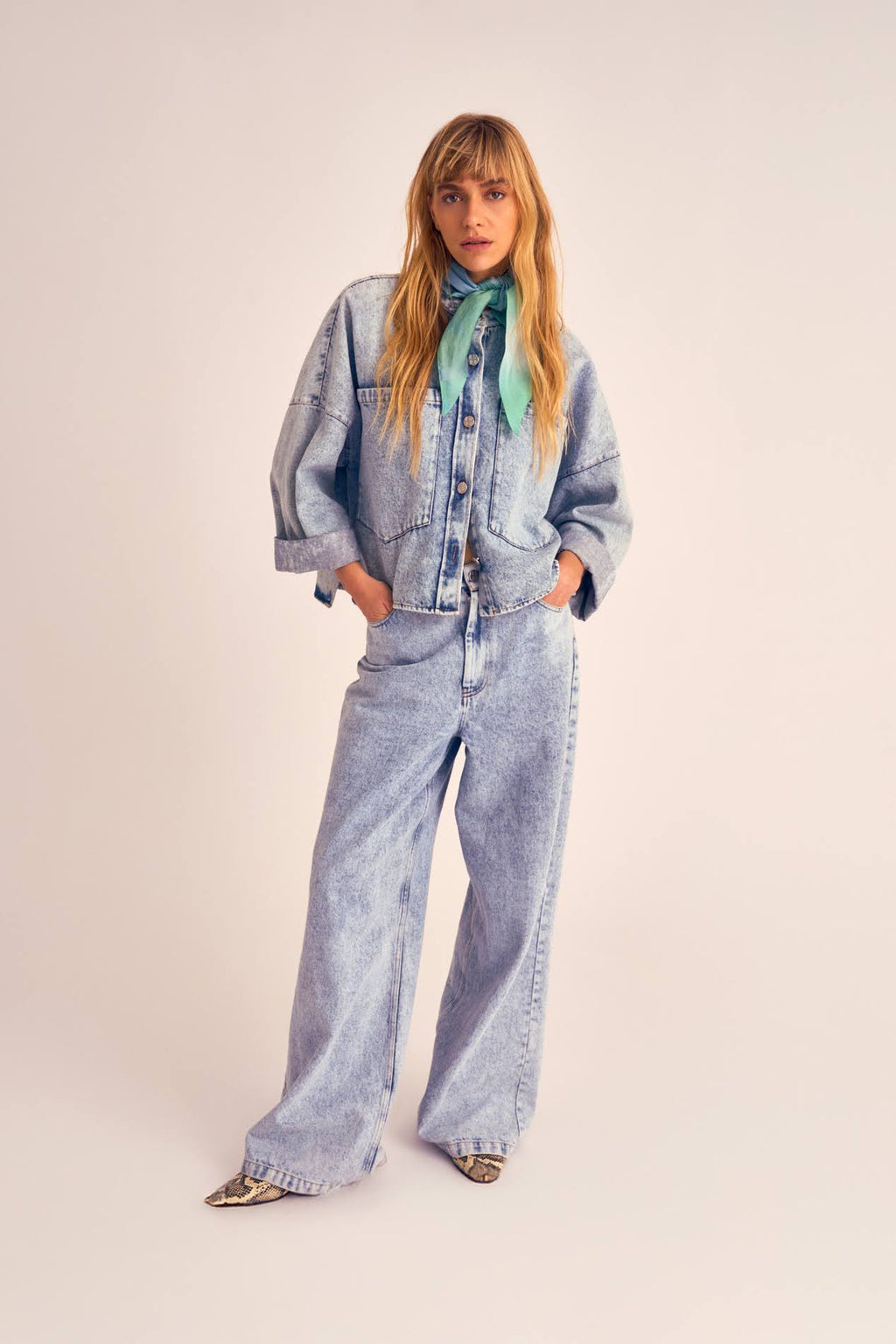 Blouses lange mouw blauw Julia June