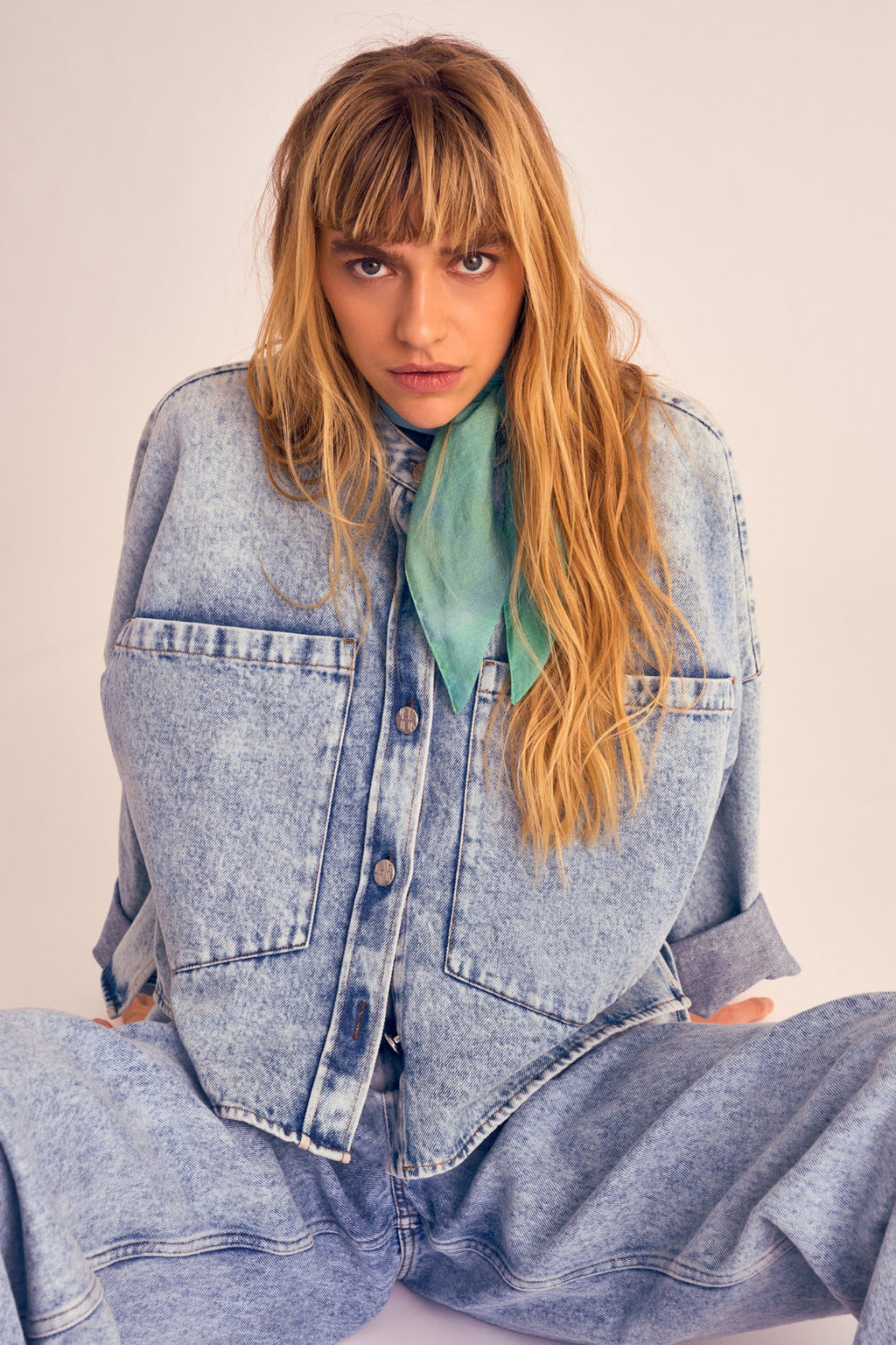 Blouses lange mouw blauw Julia June