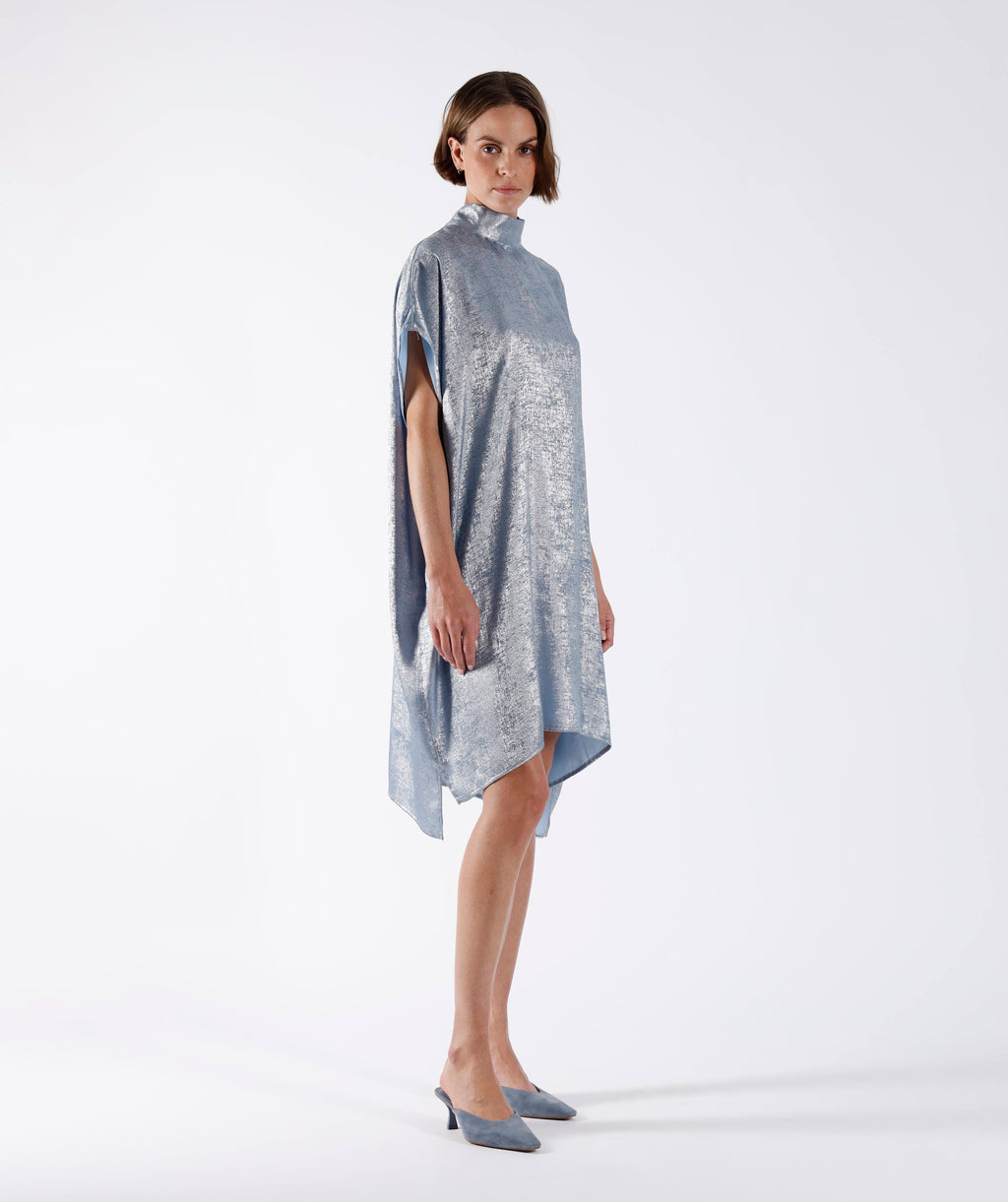 Jurken korte mouw blauw Julia June
